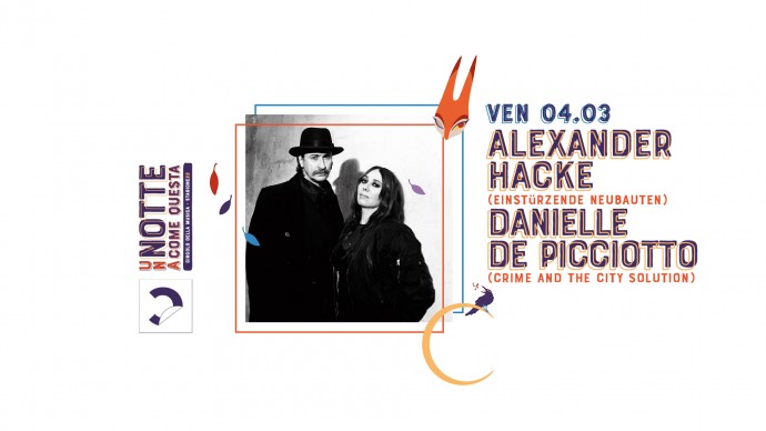 Alexander Hacke + Danielle De Picciotto arrivano in concerto al Circolo della musica di Rivoli (To)